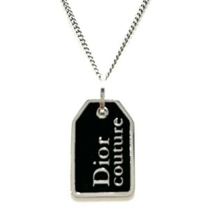 Dior Couture Silver Tag Necklace